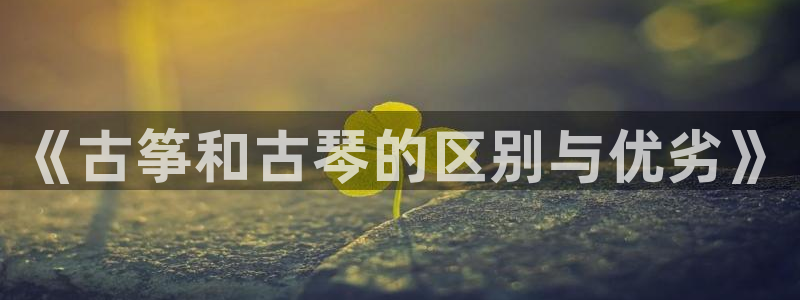 凯发k8是真是假：《古筝和古琴的区别与优劣》